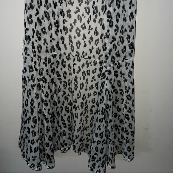 Express Sheer Animal Print Leopard Kimono Duster Boho Coverup Women’s Size XS - Picture 8 of 10